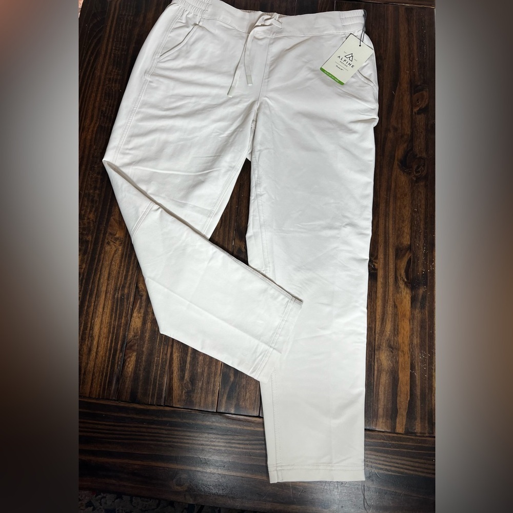 Alpine Design Trailblazer Pants Womens L Light Khaki Mid Rise Tapered NEW